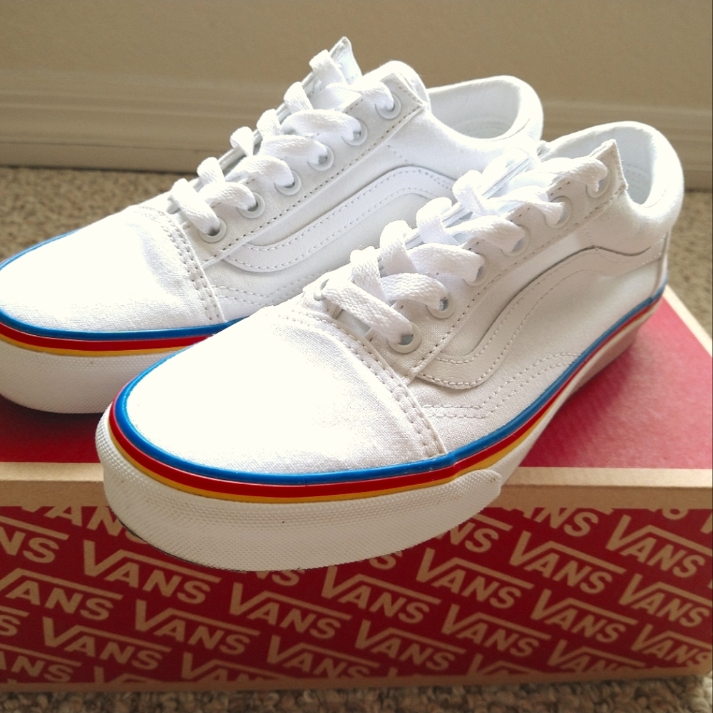 Vans Old Skool Rainbow Foxing - True White